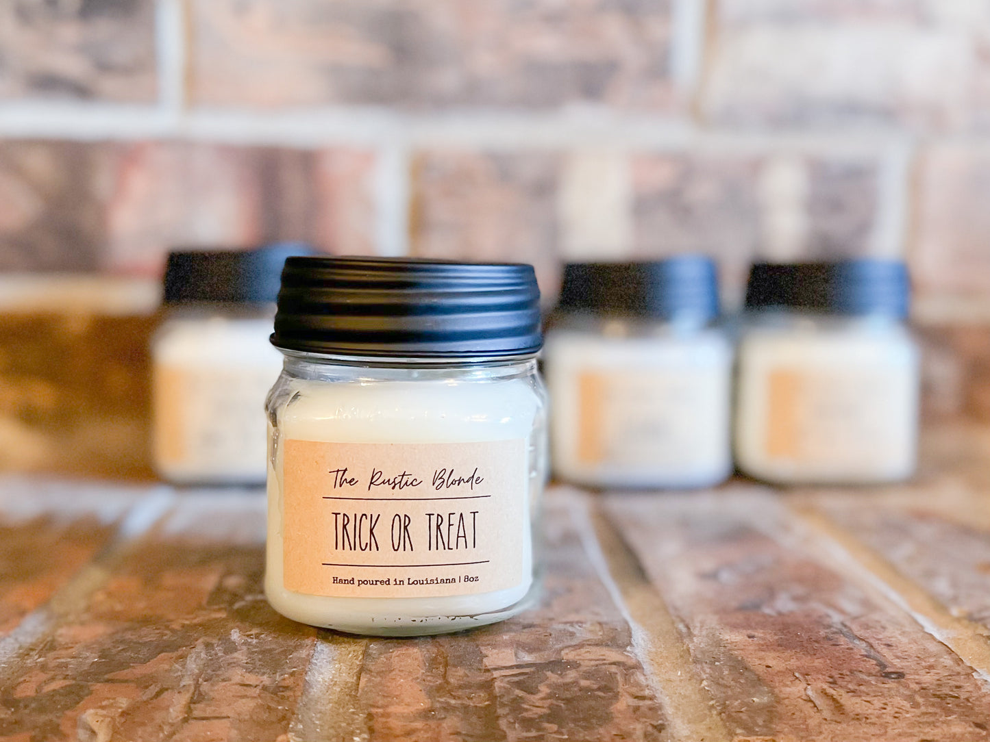 Trick or Treat Mason Jar Candle - The Rustic Blonde
