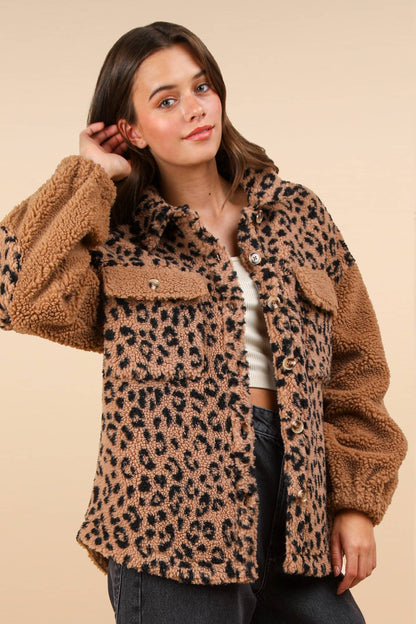 Leopard Fleece Jacket