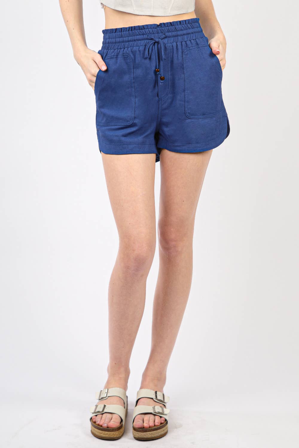 Breezy Linen Shorts | Blue