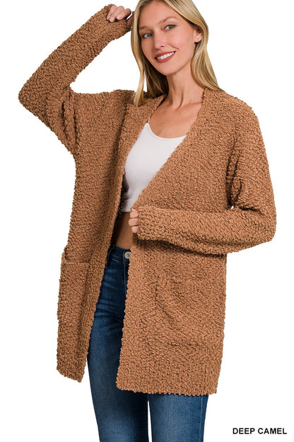 Wendy Popcorn Cardigan - Camel