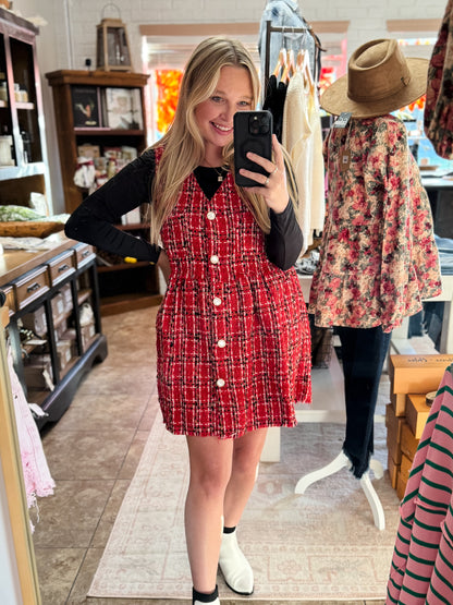 Preppy Plaid Woven Dress