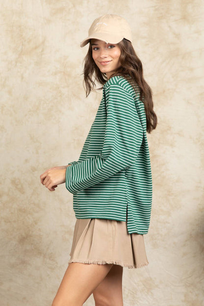 Cindy Striped Casual Knit Top