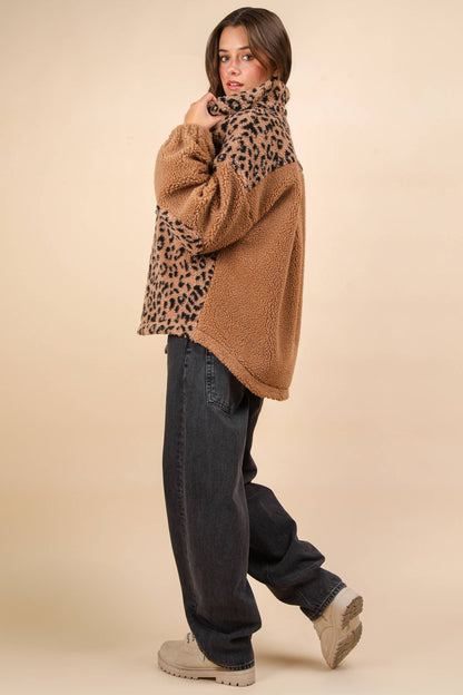 Leopard Fleece Jacket