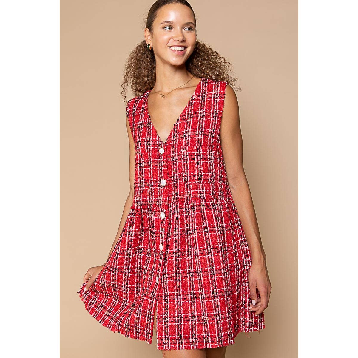 Preppy Plaid Woven Dress