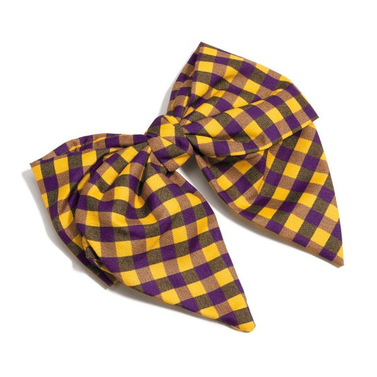 Checkered Game Day Bow