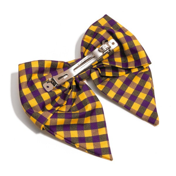 Checkered Game Day Bow