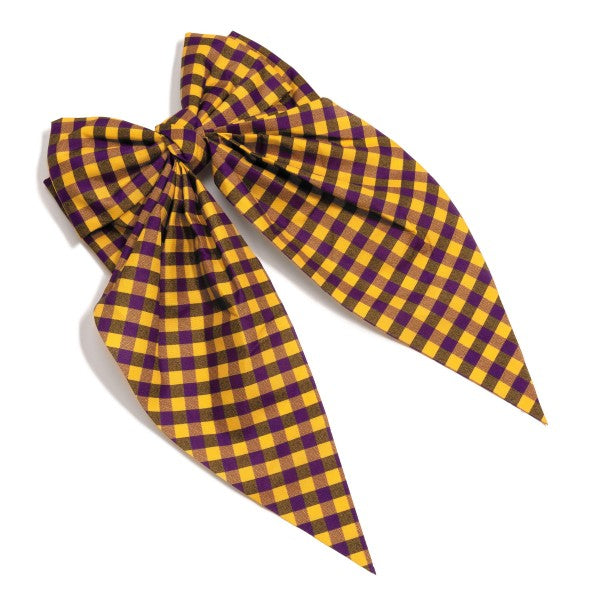 Checkered Game Day Bow - Large