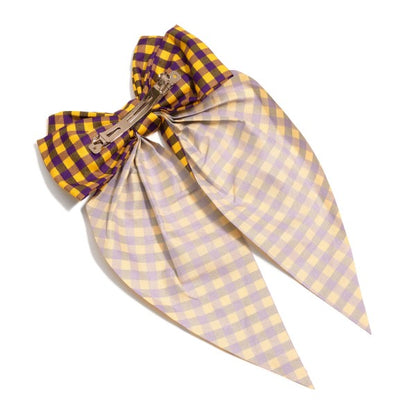 Checkered Game Day Bow - Large