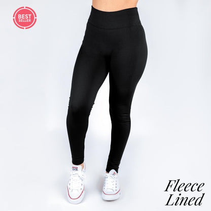 Fleece leggings - Black