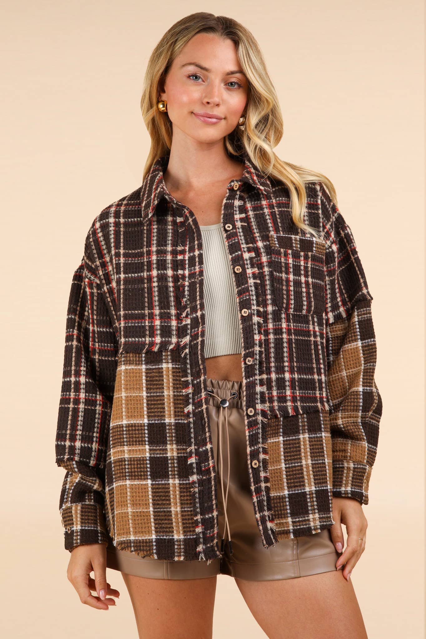 Plaid Shacket Jacket