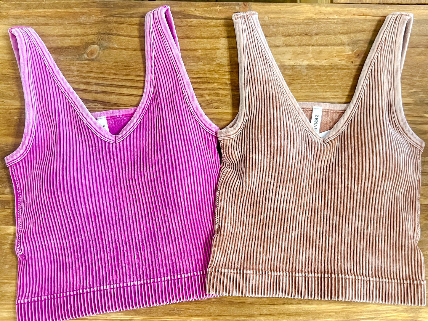 June Ribbed Padded Tank | Plum