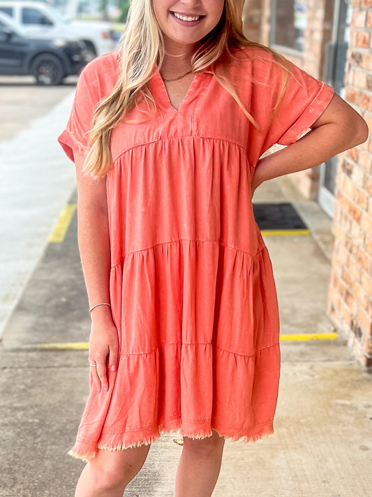 Sunset Orange Dress