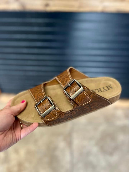 Maggie Hand-tooled Sandals