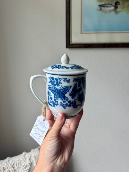 Vintage Blue + White Teacup - Baccarat Rouge