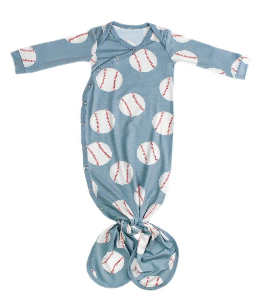 Slugger Newborn Knotted Gown