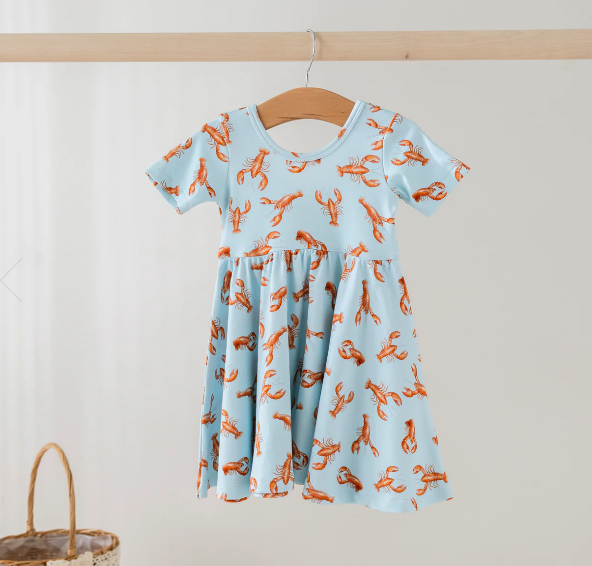 Pinch & Peel Organic Cotton Crawfish Twirl Dress