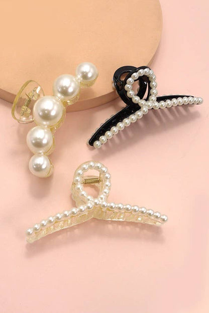 Classic Pearl Hair Claw Clip