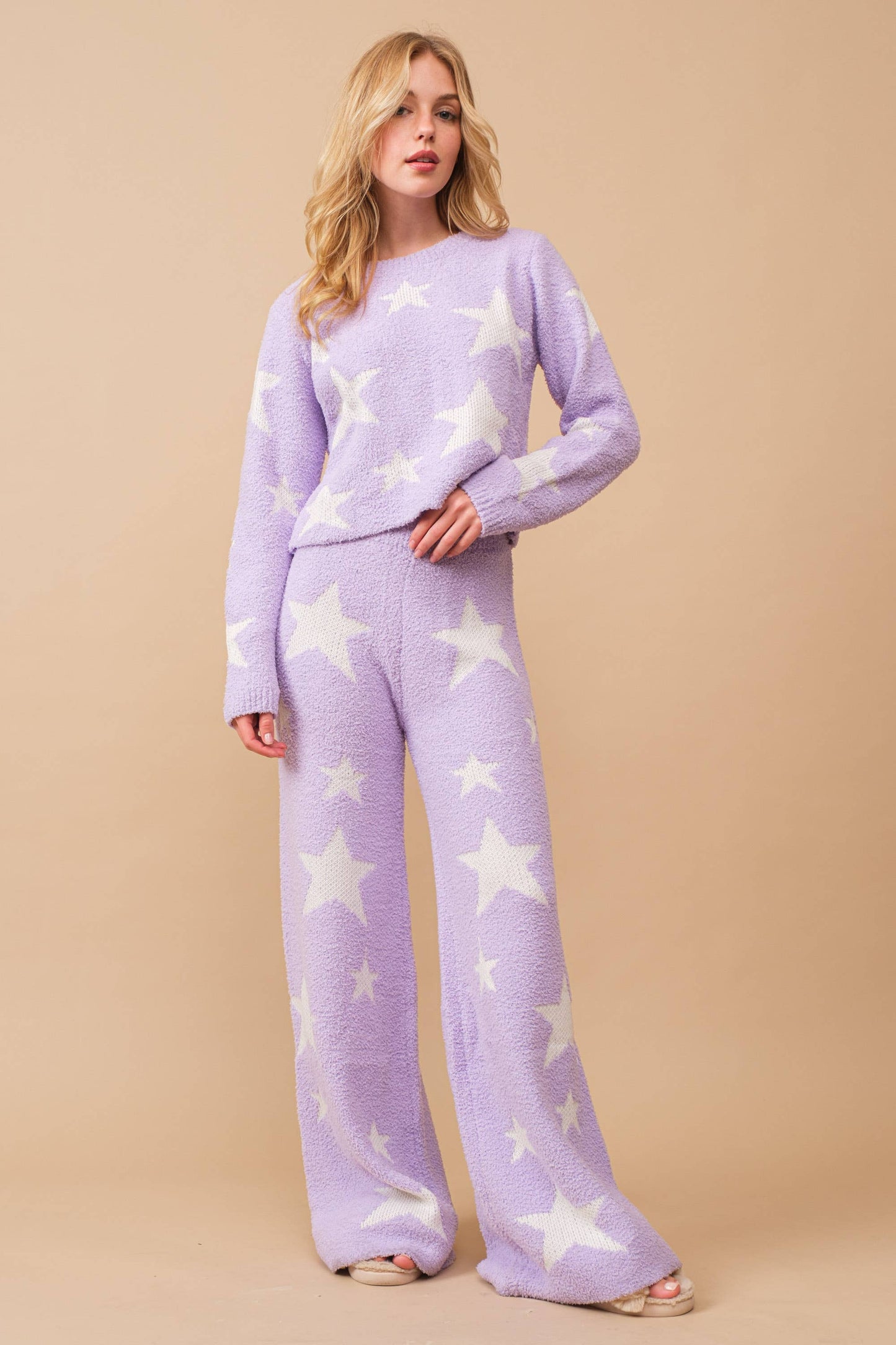 Soft Cozy Star Print Sweater with Pants