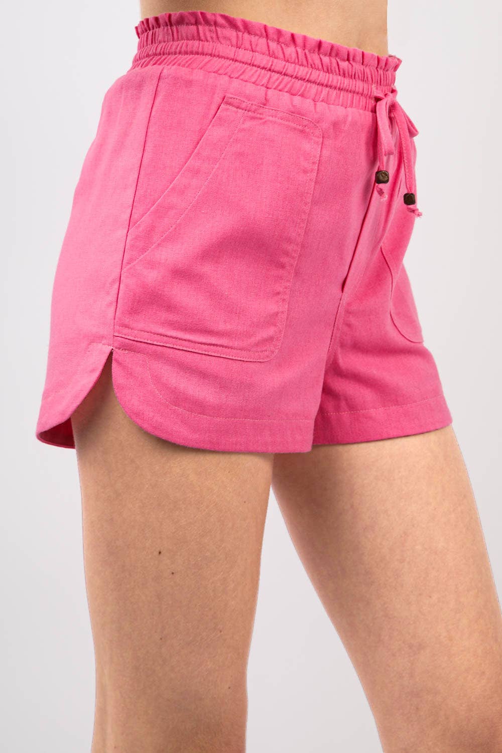 Breezy Linen Shorts | Pink