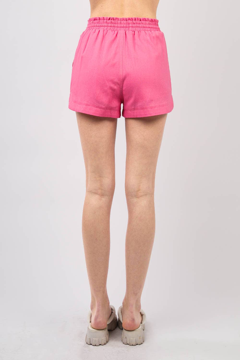 Breezy Linen Shorts | Pink