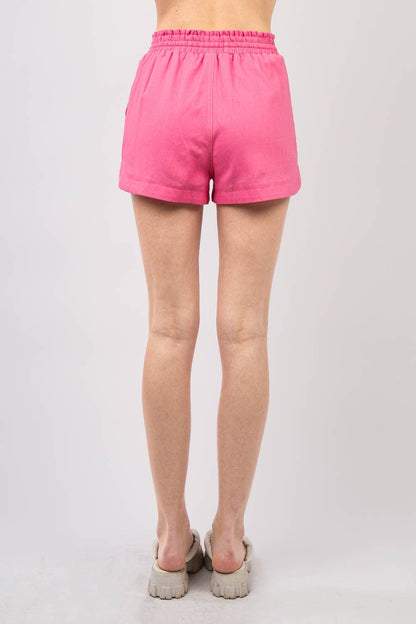 Breezy Linen Shorts | Pink