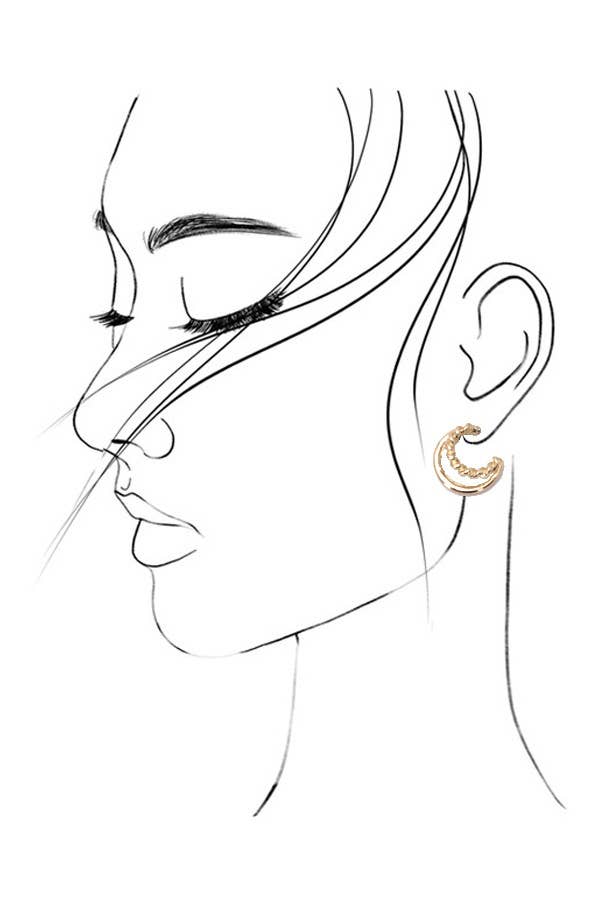 Gold Pearl Hoop Earring Trio