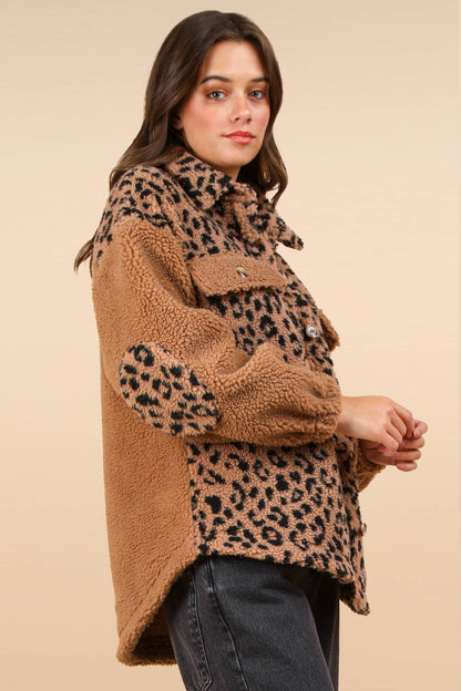 Leopard Fleece Jacket