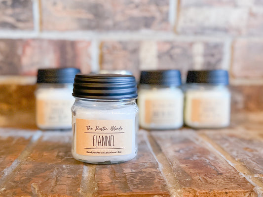 Flannel Mason Jar Candle - The Rustic Blonde