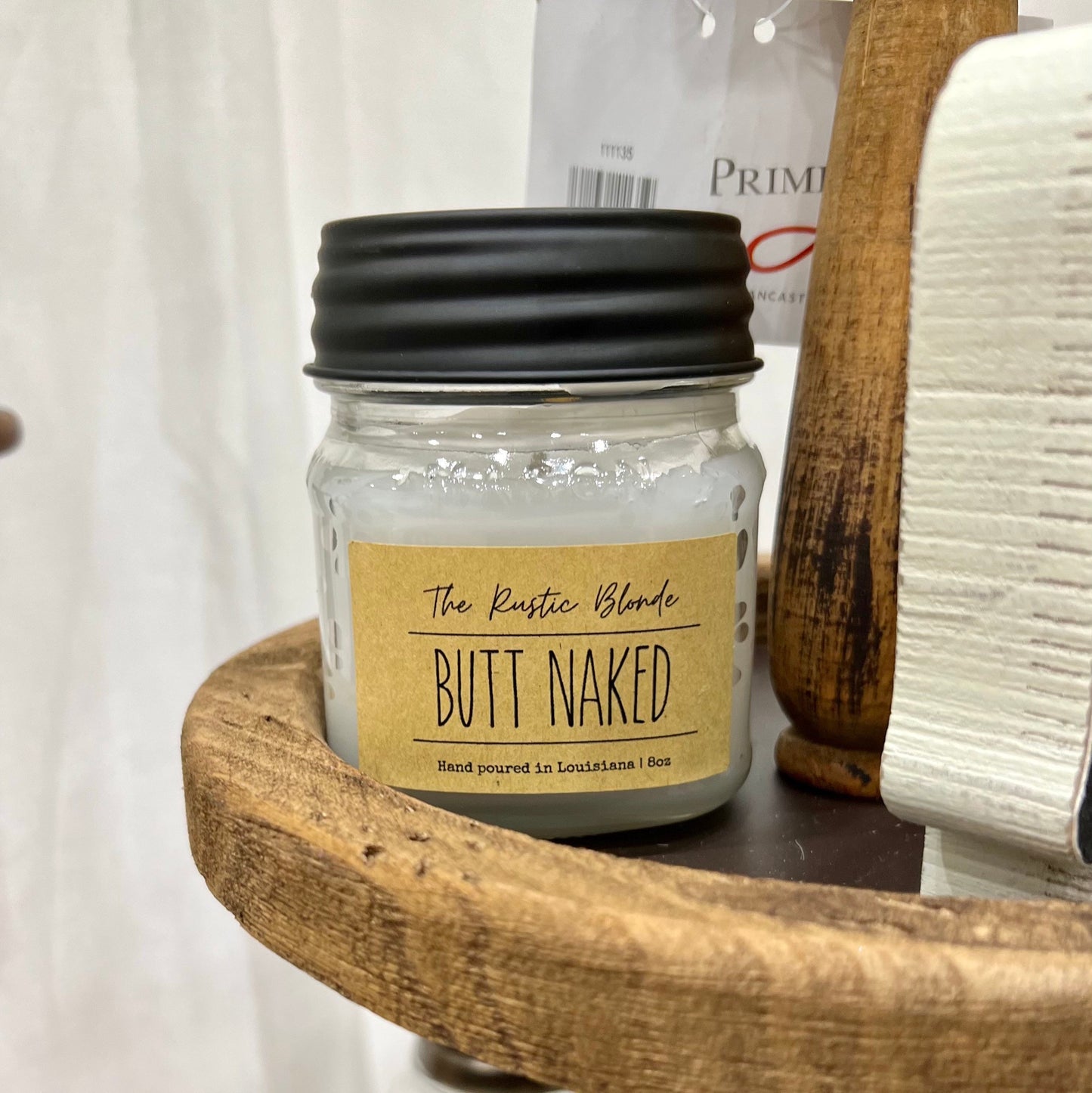 Butt Naked Mason Jar Candle