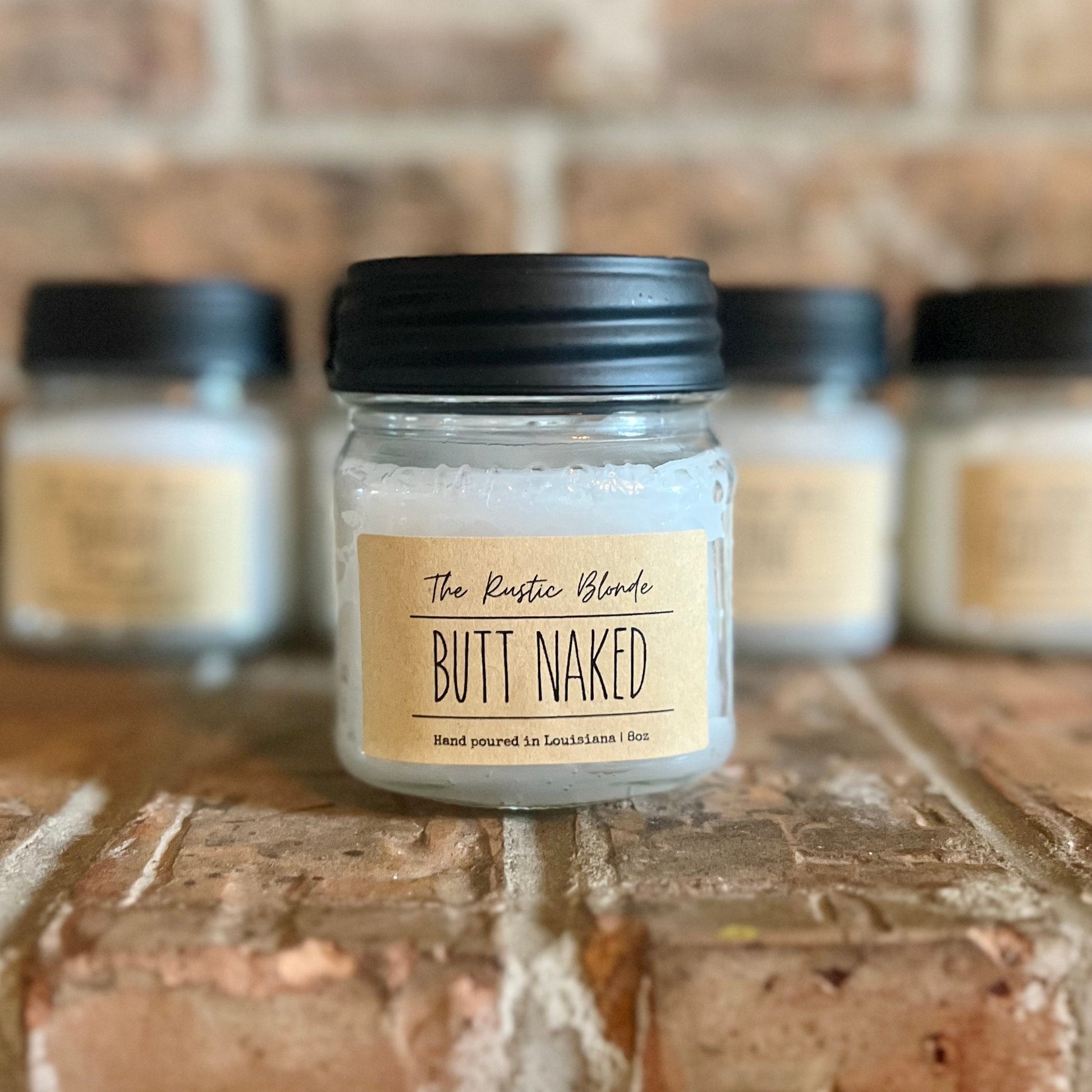 Butt Naked Mason Jar Candle