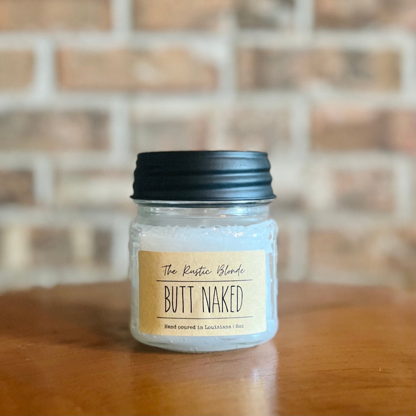 Butt Naked Mason Jar Candle