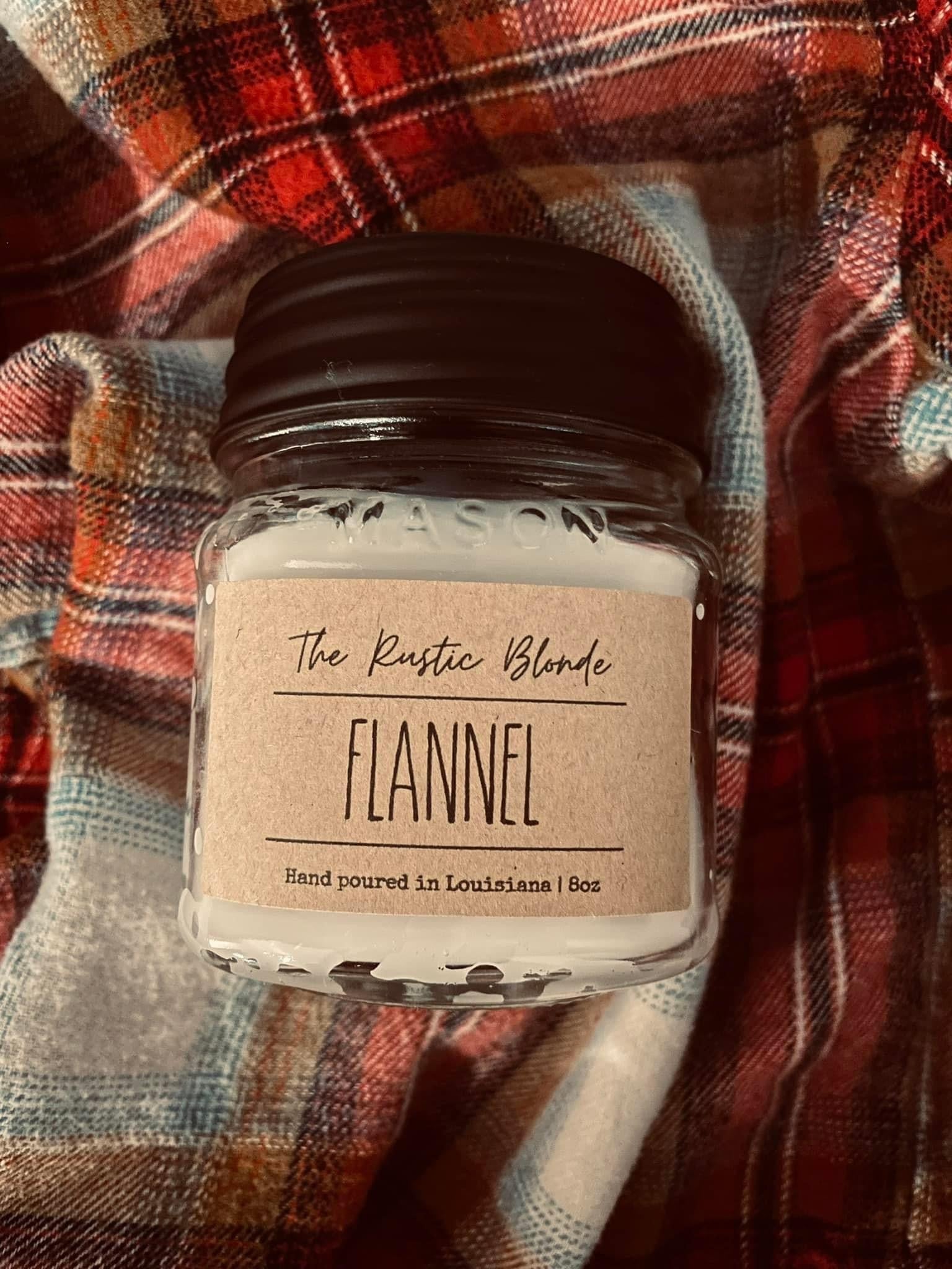 Flannel Mason Jar Candle - The Rustic Blonde